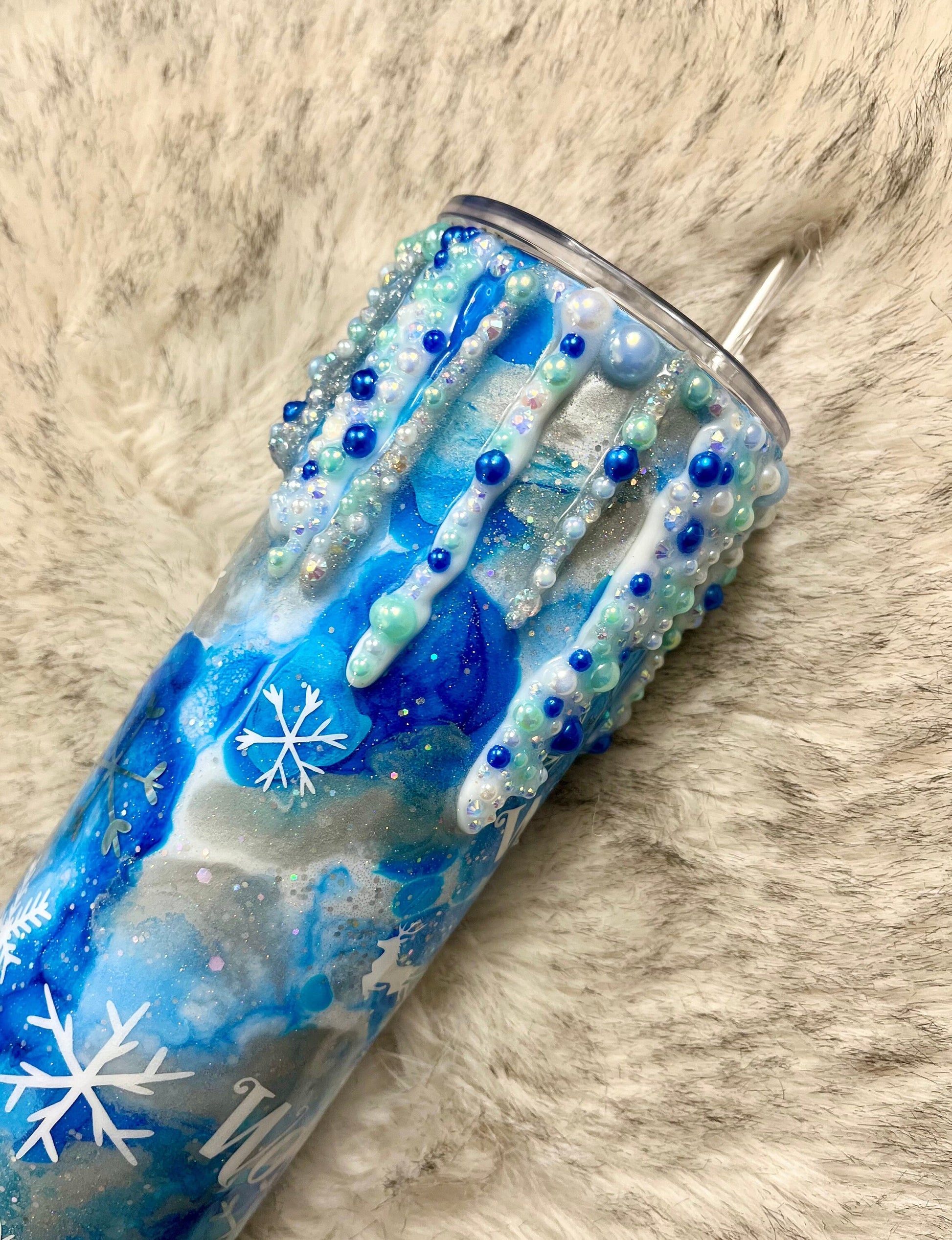 Winter wonderland rhinestones Tumbler Epoxy Tumbler Christmas Gifts Christmas Coffee Cup Coffee Gifts Christmas Decor Merry Christmas Tumbl