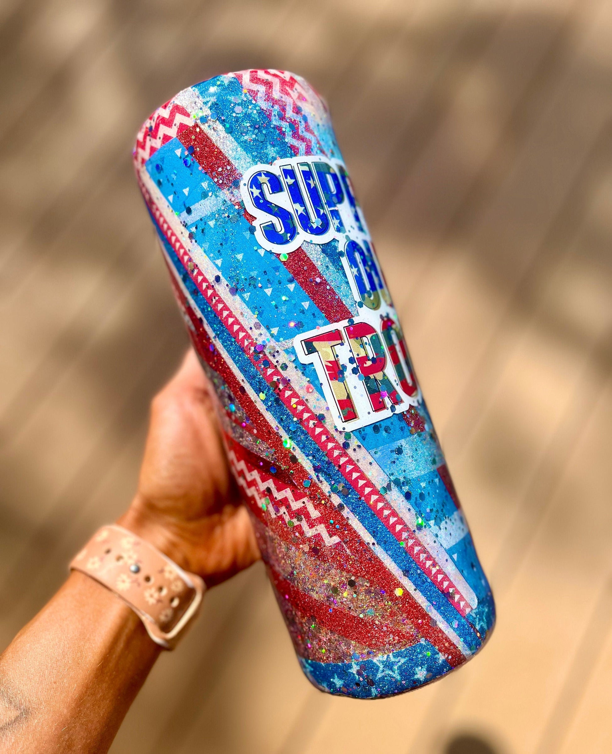 Support our Troops Epoxy America Tumbler 30 oz Coffee Lover Coffee Cup Iced Coffee Cup Coffee Accessories USA Tumbler American tumbler