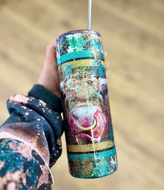 Bull Western Cow Longhorn Cow Tumbler Cows Cow Lover Highland Cowhide Cow Bull Cowgirl Cowboy Tumbler Cowhide gifts Cow Gift Cow Cup