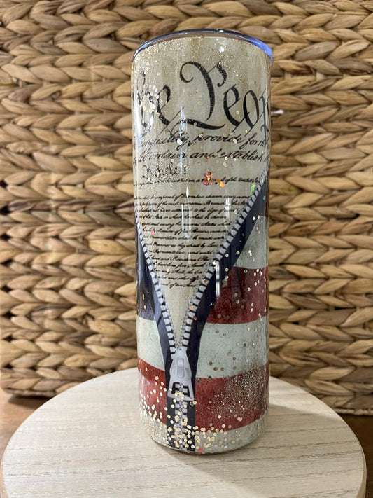 We the People Skinny Tumbler We the people American Flag Tumbler American Flag USA USA Skinny Tumbler America Tumbler Red white and blue