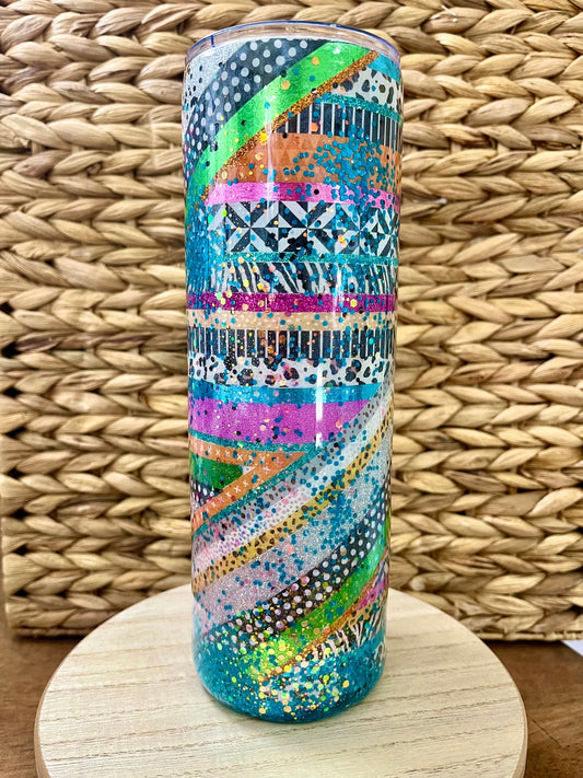 Iced Coffee Addict Skinny Tumbler 30oz Skinny Tumbler Leopard Leopard Skinny Tumbler Coffee Skinny tumbler Coffee Iced Coffee Glitter