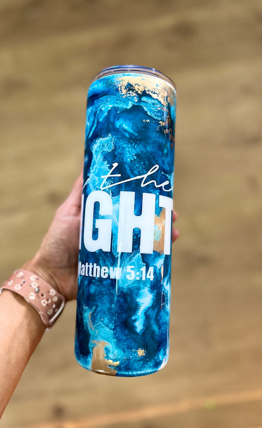 Be the Light Matthew 5:15 Tumbler Be the light Tumbler Scripture Tumbler Scripture Cup Beach Tumbler Beach Cup Ocean Tumbler Ocean Cold Cup