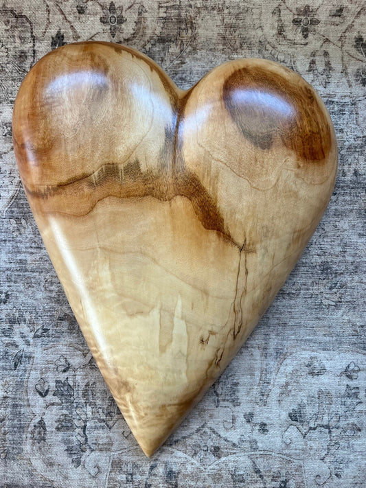 Wooden Heart Art Sculpture Maple Wood Anniversarie gift 20th anniversary birthday gift Mother’s Day gift Wooden heart wall hanging Sculpture