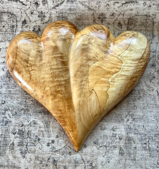 Then Two Shall Become One Sculpted Wooden Heart Wooden Sculptures Sculpted Art Art Sculptures Anniversary Gift Wedding Gift Unique Gift