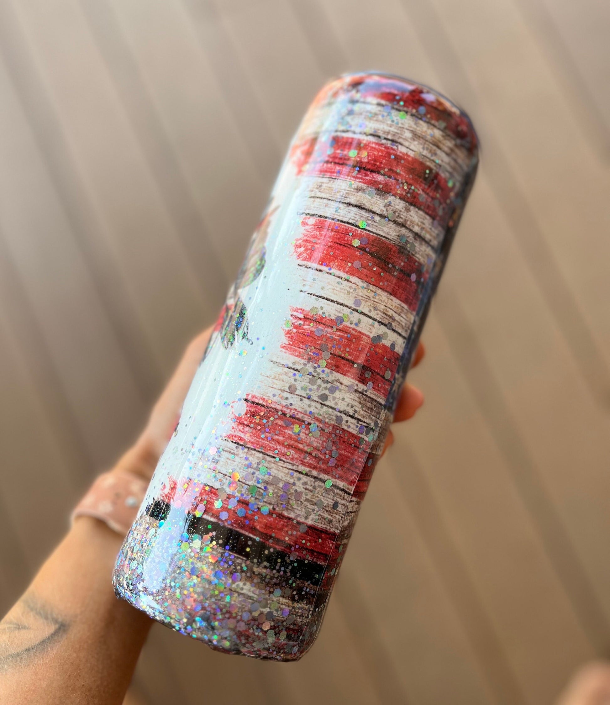Glitter American Flag Messy Bun America Vintage Flag Glitter Tumbler Messy Bun Girl Mama Mom Glitter Mom Tumbler USA Tumbler American Girl