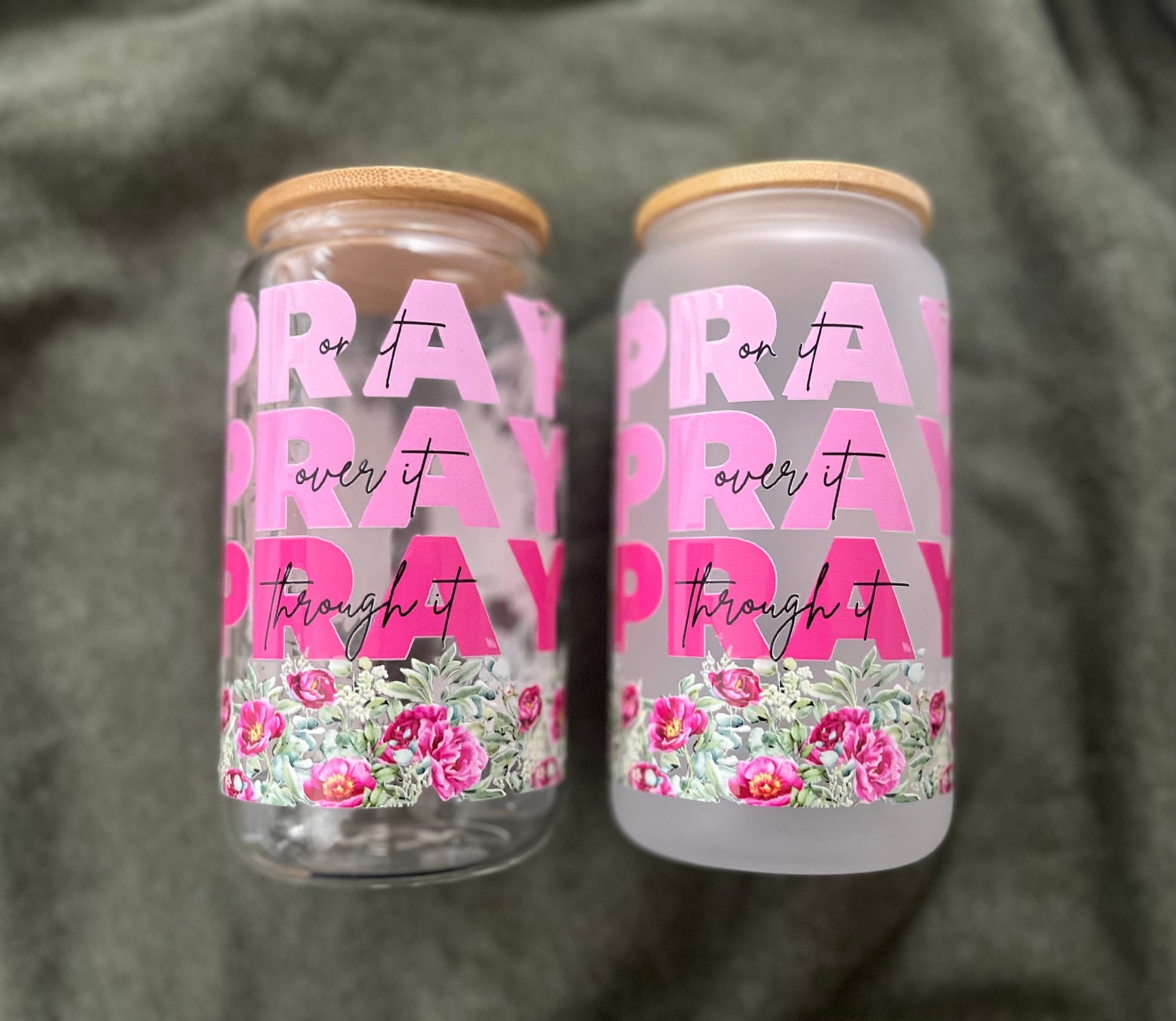 Iced Coffee Cups Glass Cups Glass Coffee Cups Glass Cups with Bamboo Lid Glass Can Tumbler Juice Boba Tea