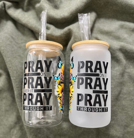 Iced Coffee Cups Glass Cups Glass Coffee Cups Glass Cups with Bamboo Lid Glass Can Tumbler Juice Boba Tea