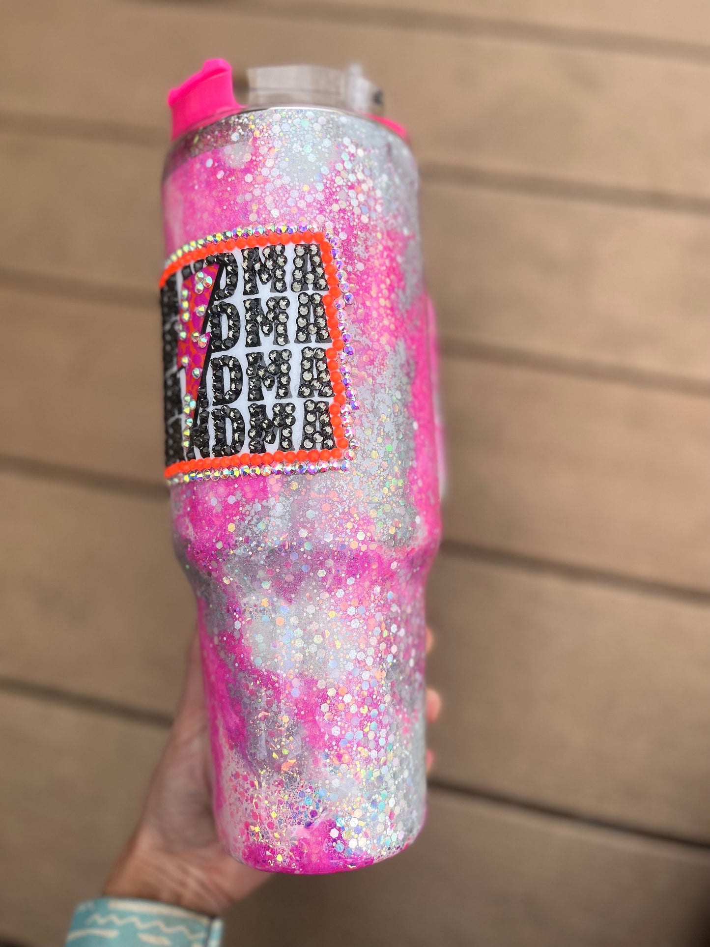 Grandma rhinestone Tumbler rhinestones glass rhinestones Tumbler with Handle cup with handle mamaws house Pink Glitter Tumbler With Handle