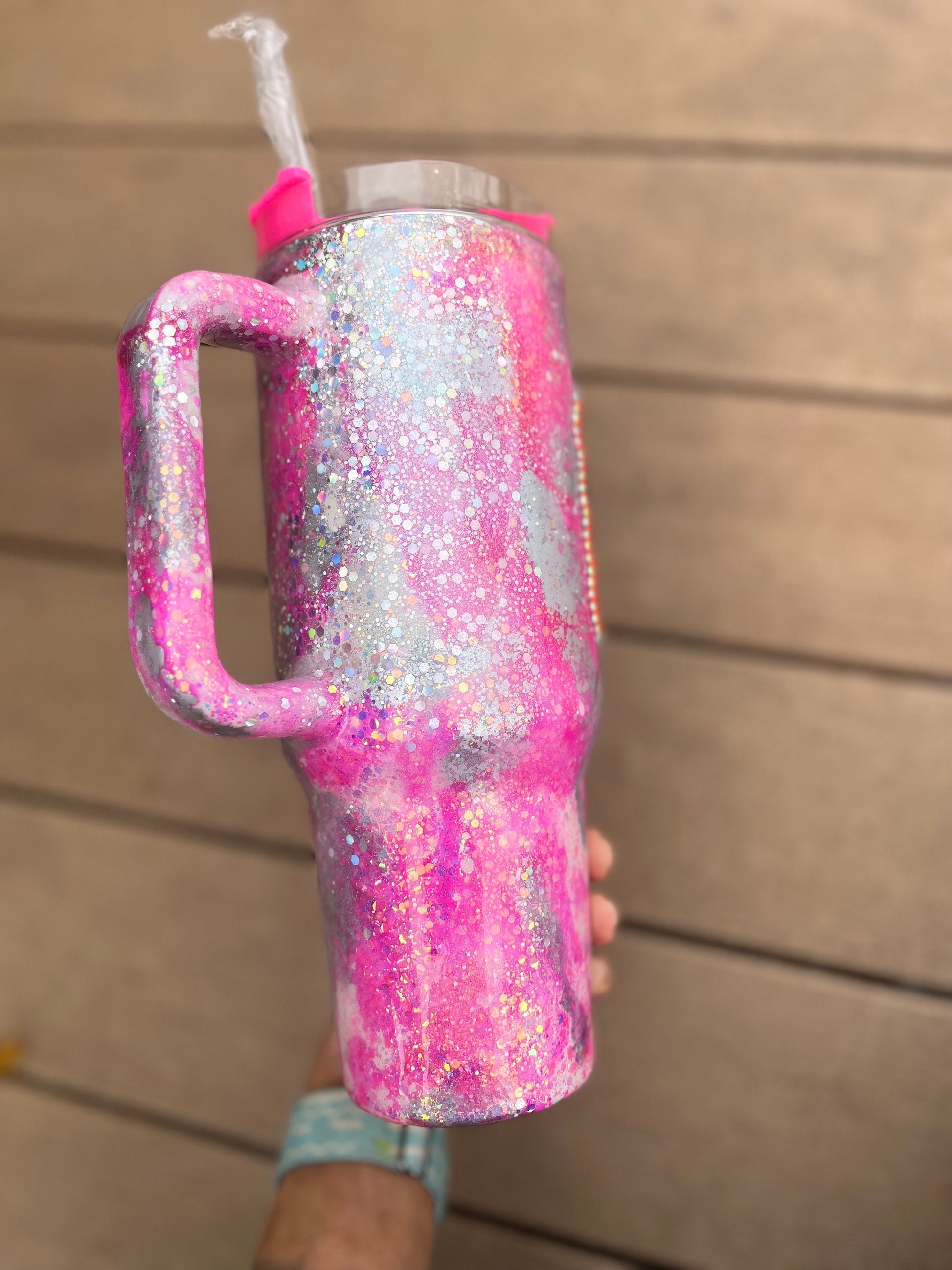 Grandma rhinestone Tumbler rhinestones glass rhinestones Tumbler with Handle cup with handle mamaws house Pink Glitter Tumbler With Handle